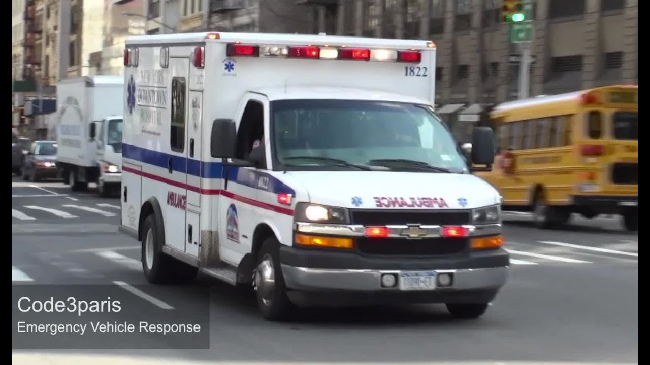 New York Emergency Ambulance Downtown Hospital (X3) YouTube