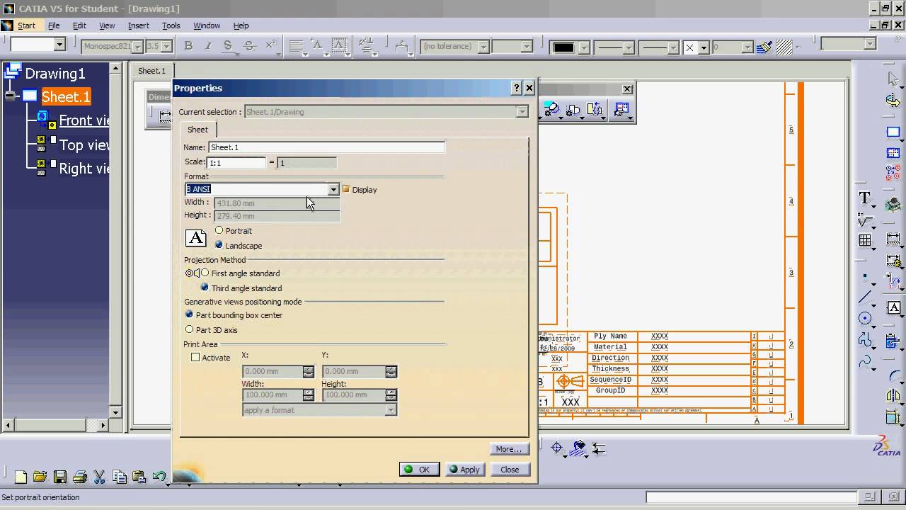 CATIA V5 Introduction to Drawings Part 1 YouTube