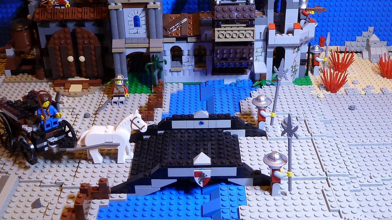LEGO Kingdoms Mill Village Raid 7189 Stop Motion War + Build YouTube