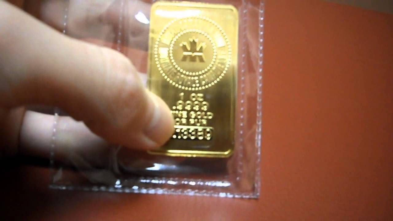 Review Royal Canadian Mint Certified Gold Bar 1 oz 1oz ounce pure 0.999