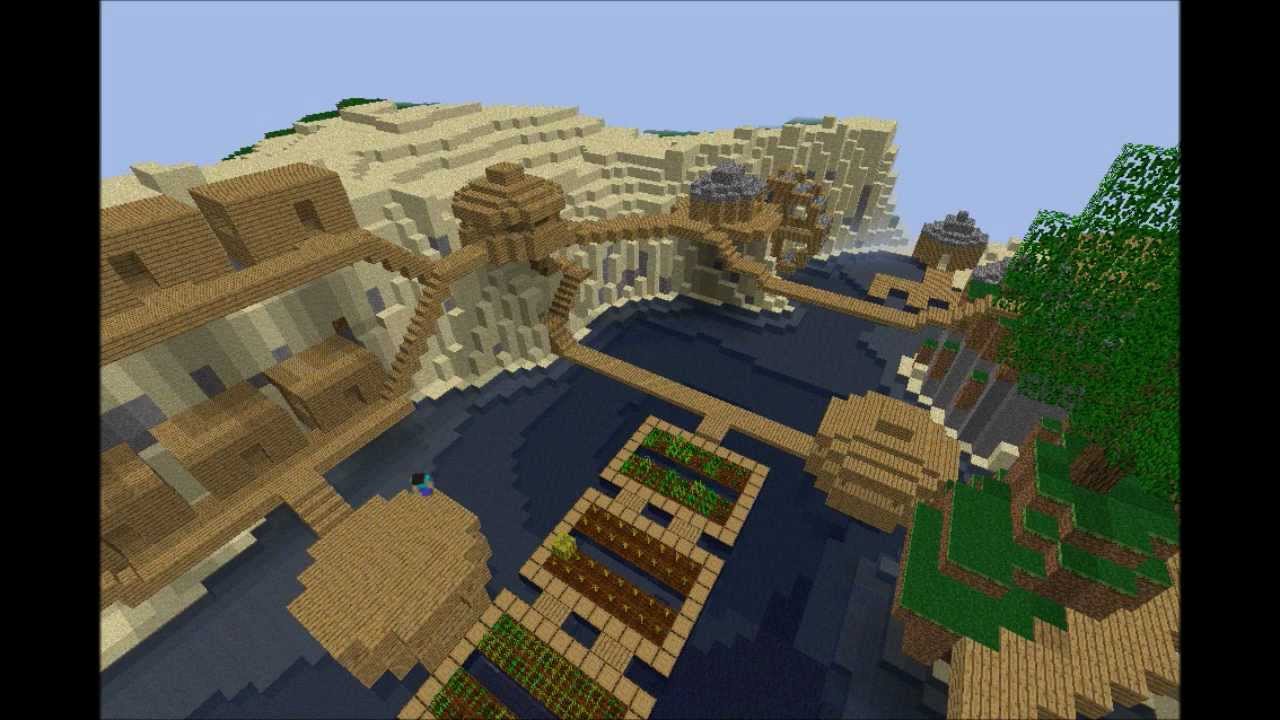 Minecraft Pocket Edition Timelapse Cliffside Village YouTube