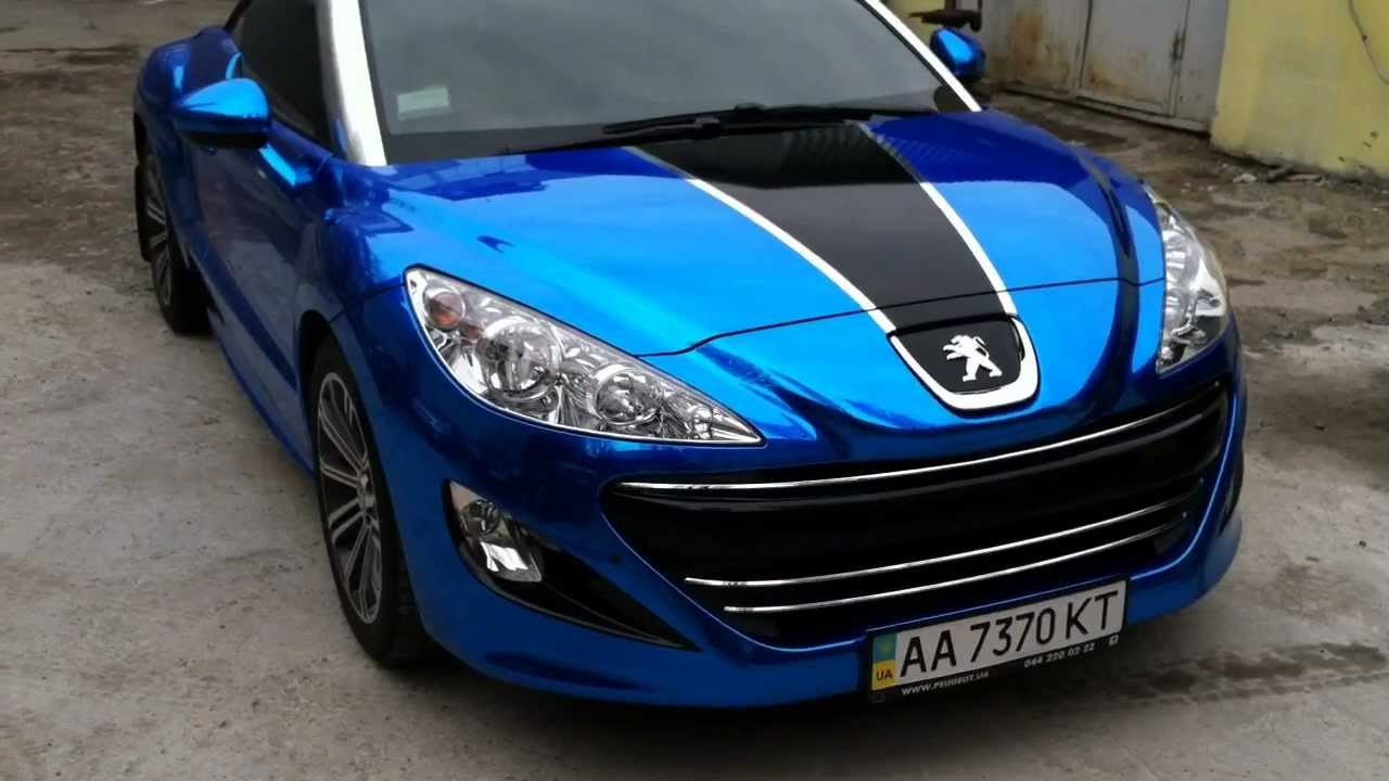 Peugeot RCZ Blue Chrome Car Wrap YouTube