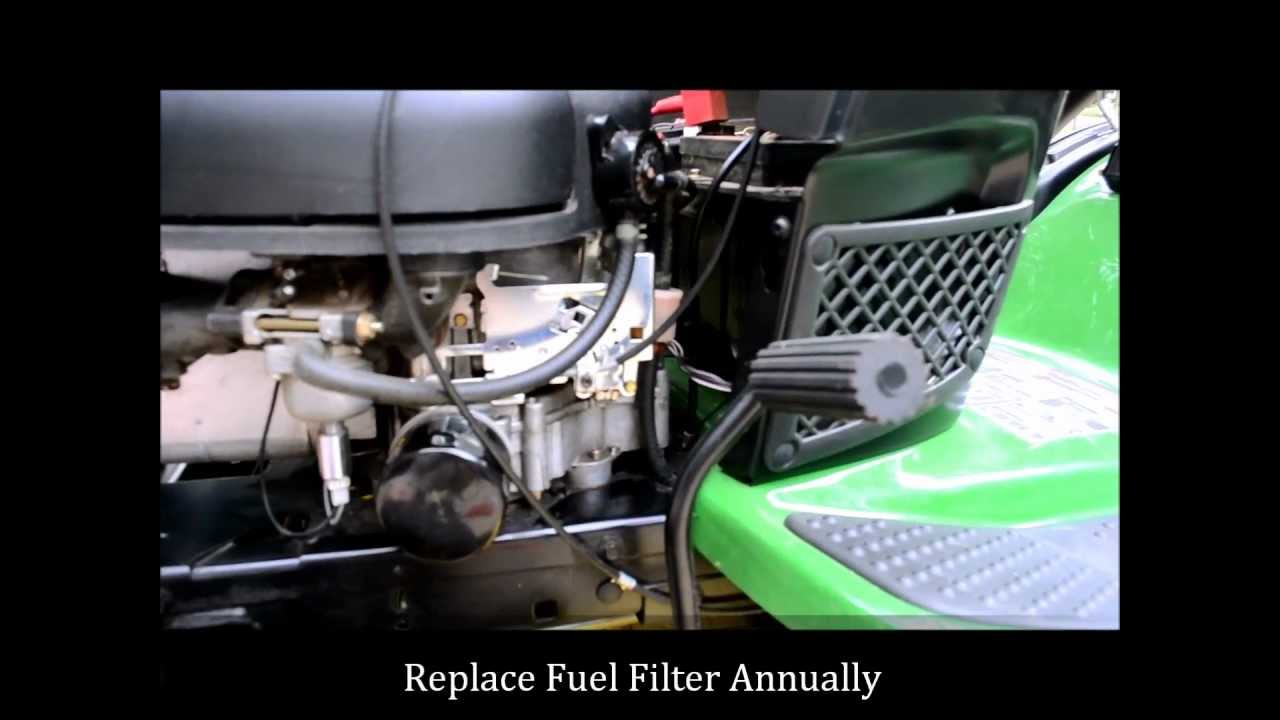 How to Change a John Deere Lawn Mower Fuel Filter YouTube