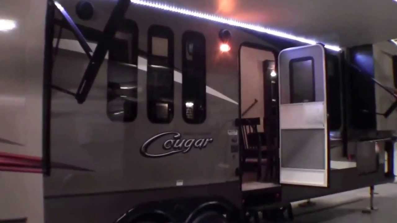 2014 Cougar 337FLS Front Living Room Fifth Wheel with