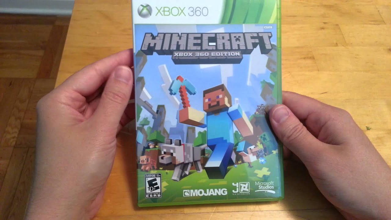 Minecraft Xbox 360 edition unboxing disc version YouTube