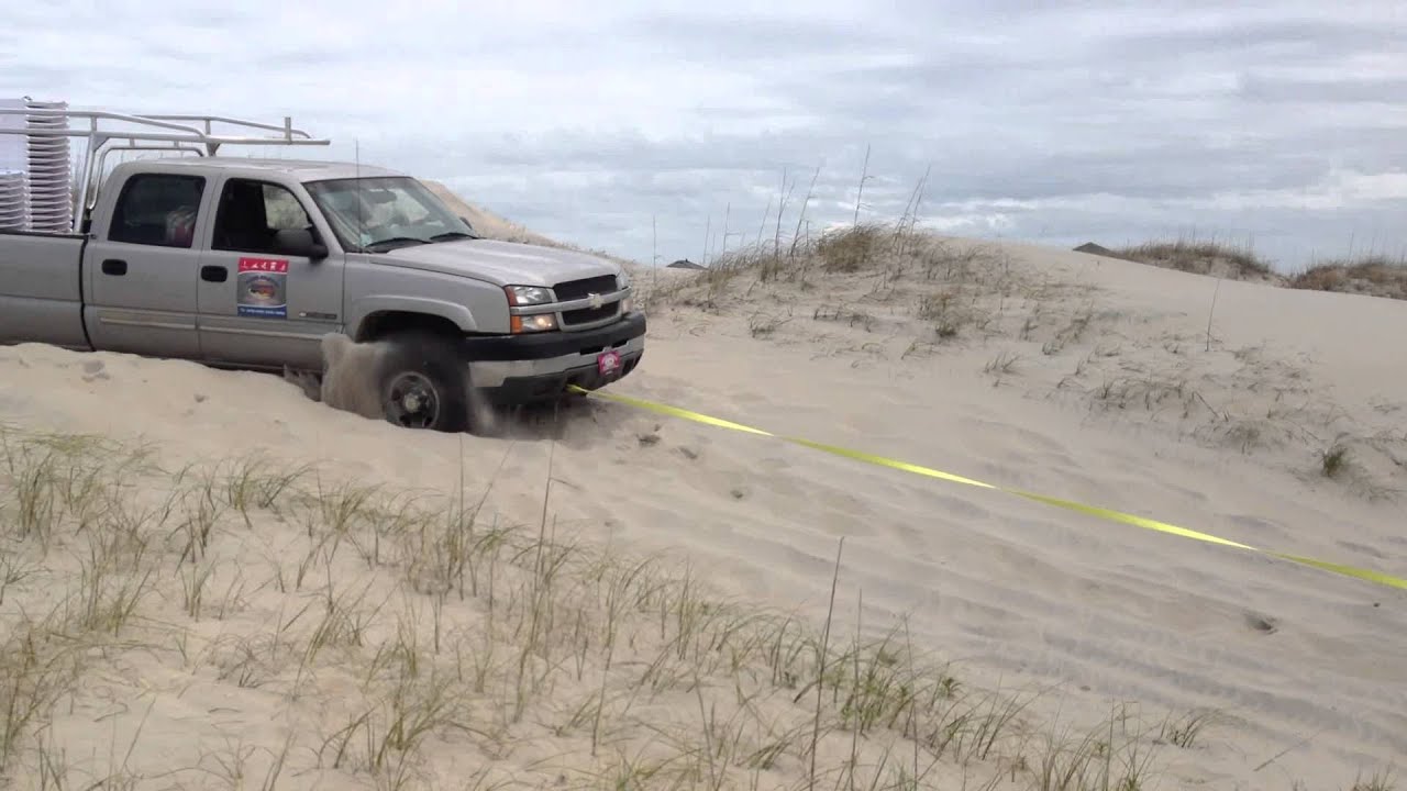 4X4 Carova Beach delivery service, Truck is stuck! YouTube