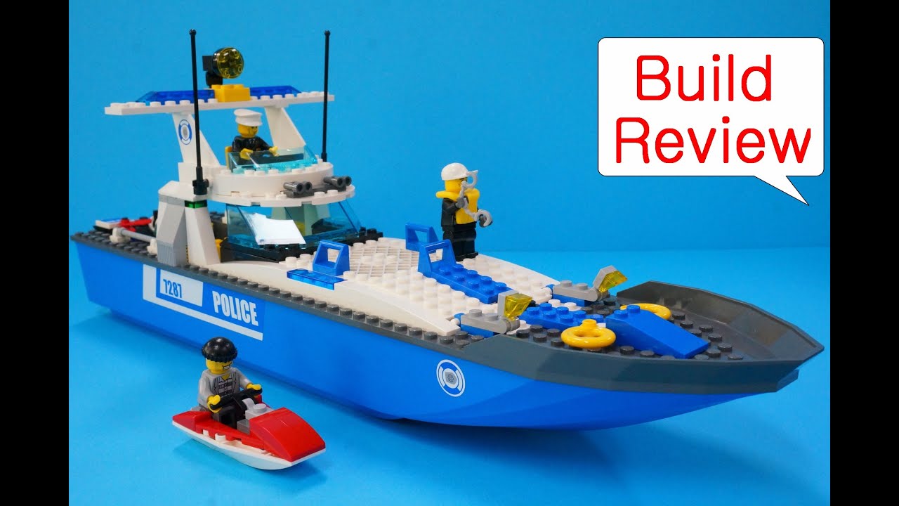 Lego Police 7287 Police Boat Stopmotion Build YouTube