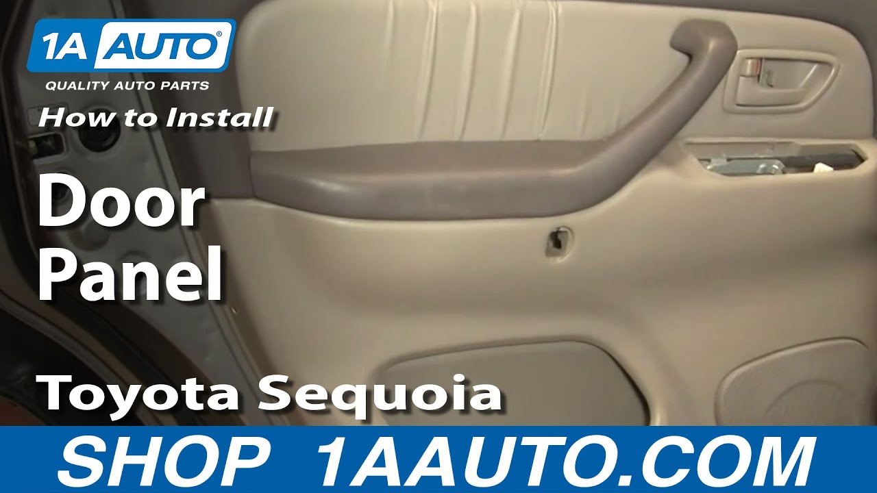 How to Install Replace Remove Rear Door Panel Toyota Sequoia 0104