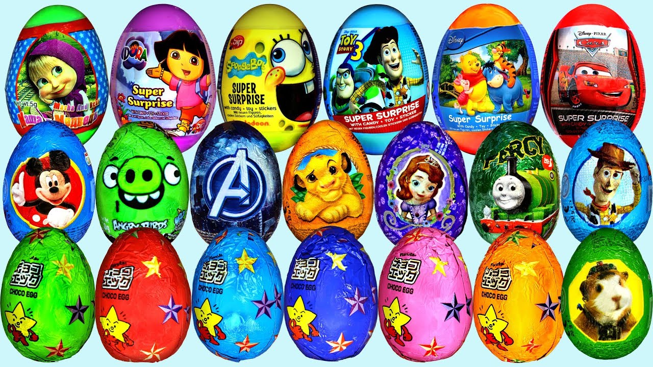 40 Surprise eggs, Маша и Медведь Kinder Surprise Mickey Mouse Disney