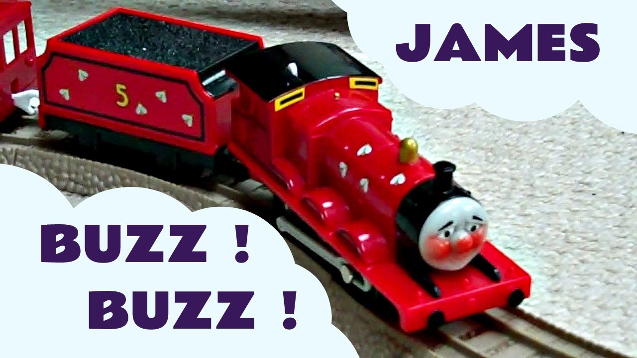 Trackmaster JAMES GOES BUZZ BUZZ Thomas The Train Rare Kids Toy Train