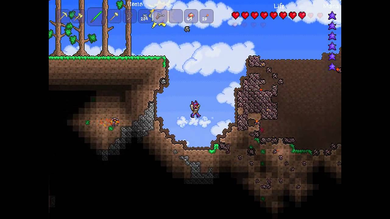 Terraria How to mine a Meteorite YouTube