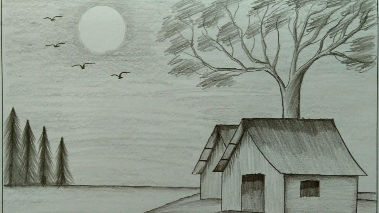 Cara Mudah Menggambar Pemandangan Alam Gunung Sawah Dengan Mudah Part 1 By Mari Belajar Menggambar 720_X_1280_jpg