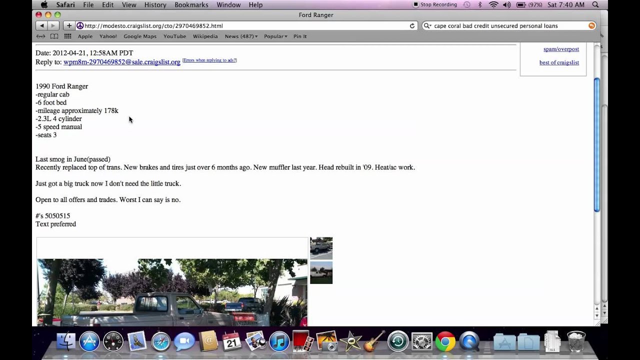 Craigslist Modesto California Local Used Cars and Trucks For Sale by