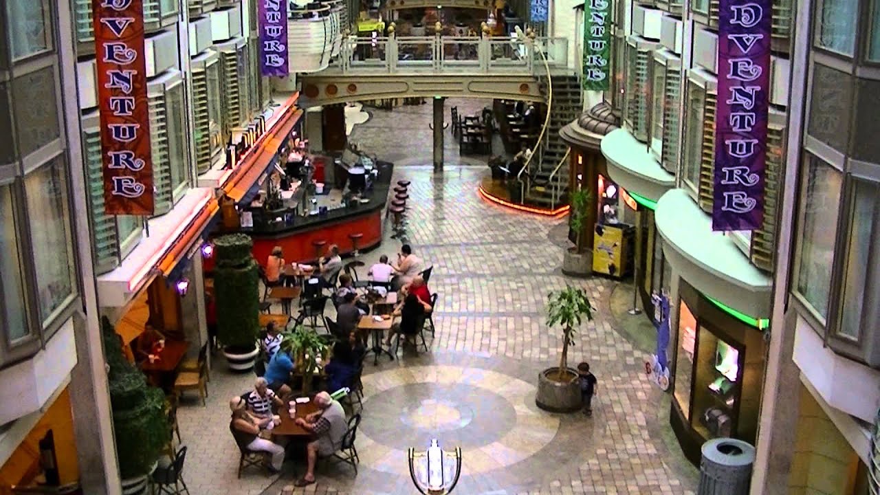Cruise Ships of the World Adventure of the Seas (Royal Caribbean) music video inside tour