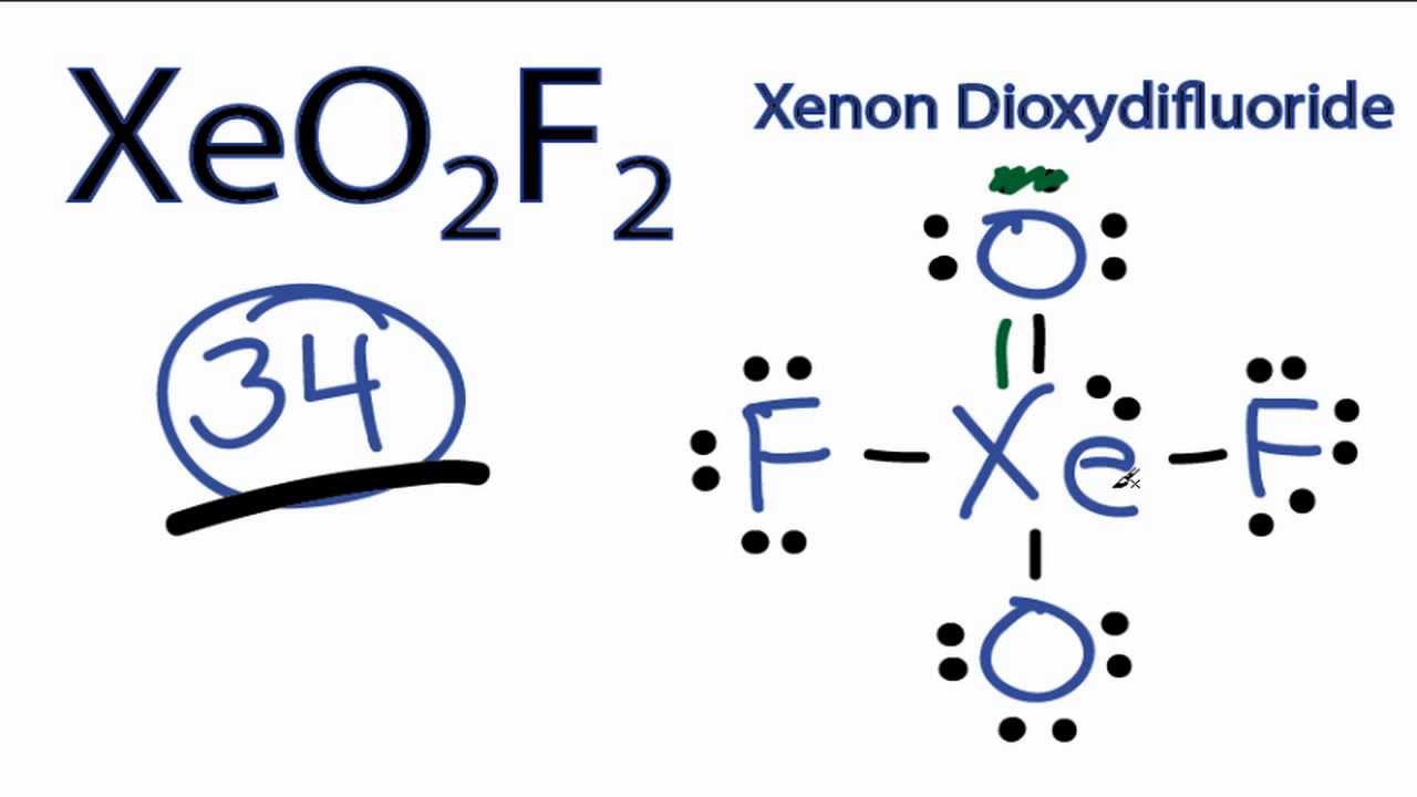 XeO2F2 Lewis Structure How to Draw the Lewis Structure for XeO2F2 YouTube