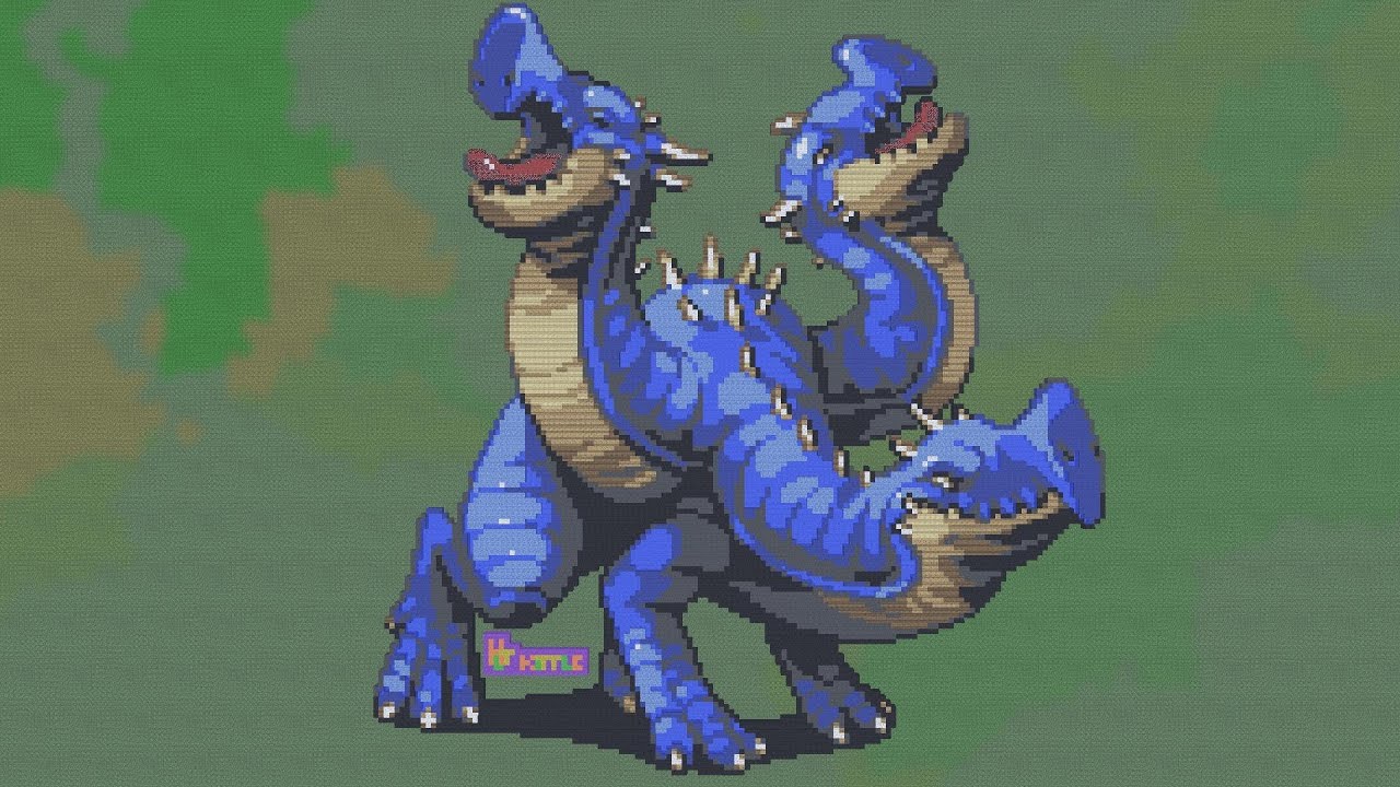 ThreeHeaded Dragon Minecraft Pixel Art YouTube