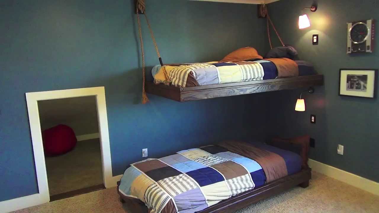 Hanging Nautical Bunk Beds Boys Bedroom Theme Ideas YouTube