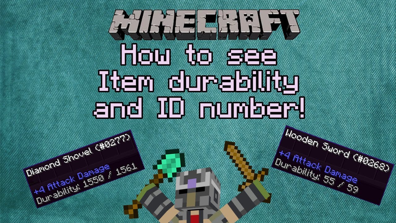 Minecraft Tips and Tricks How to see item durability and id number! NO MODS! YouTube