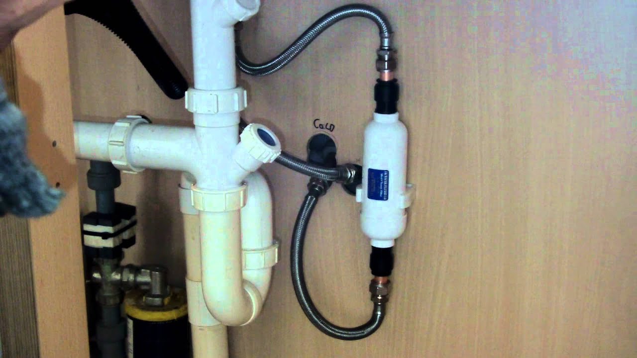 How to install an In line Water Filter to cold water supplying sink tap