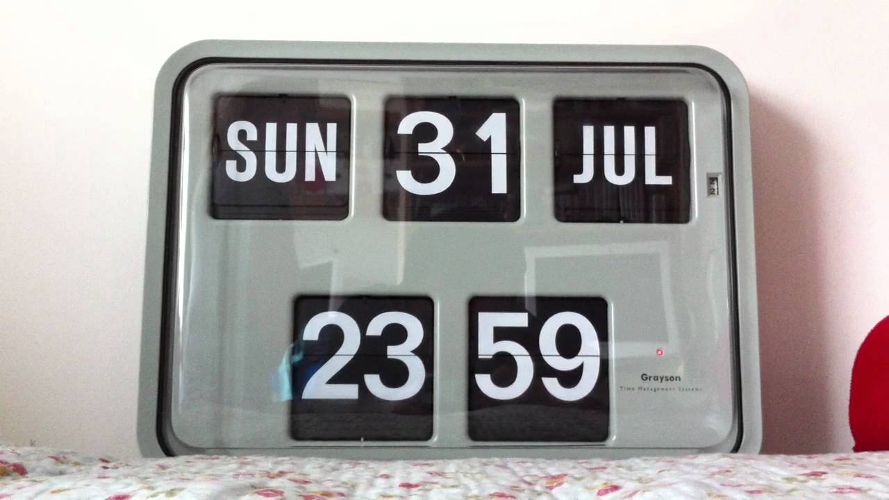Grayson Wall Flip Clock Time, Day & Date Flip YouTube