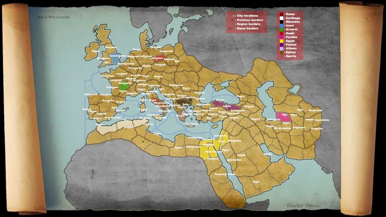 Total war Rome 2 Campaign map (new update) YouTube