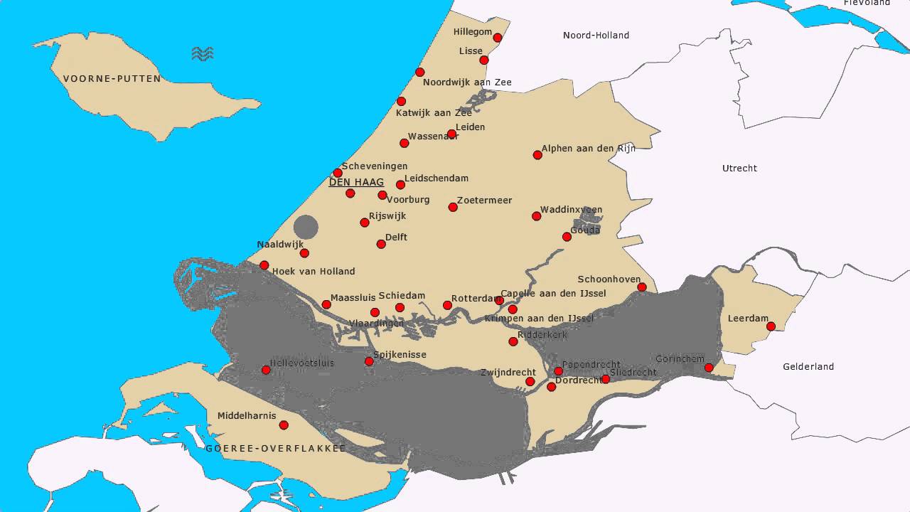 Kaart Zuid Holland Zeeland Topografie Provincie ZuidHolland YouTube