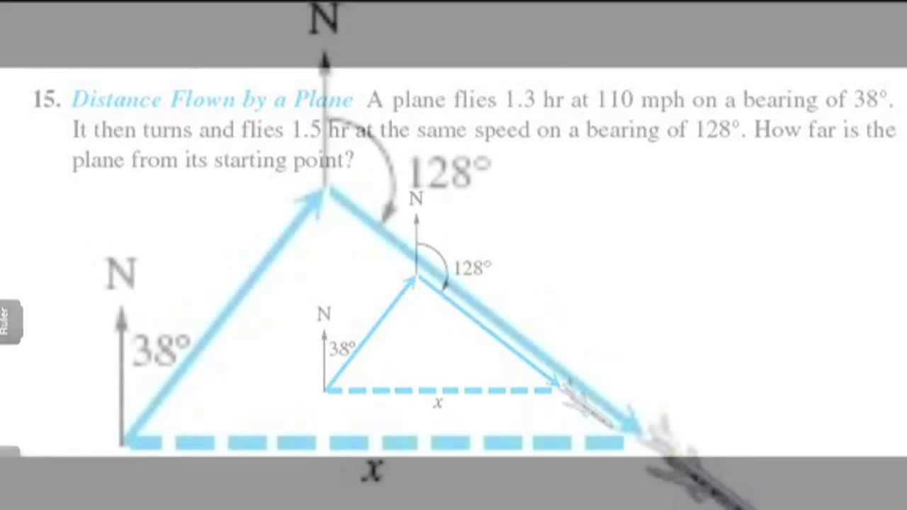 Bearings and right triangle trigonometry YouTube