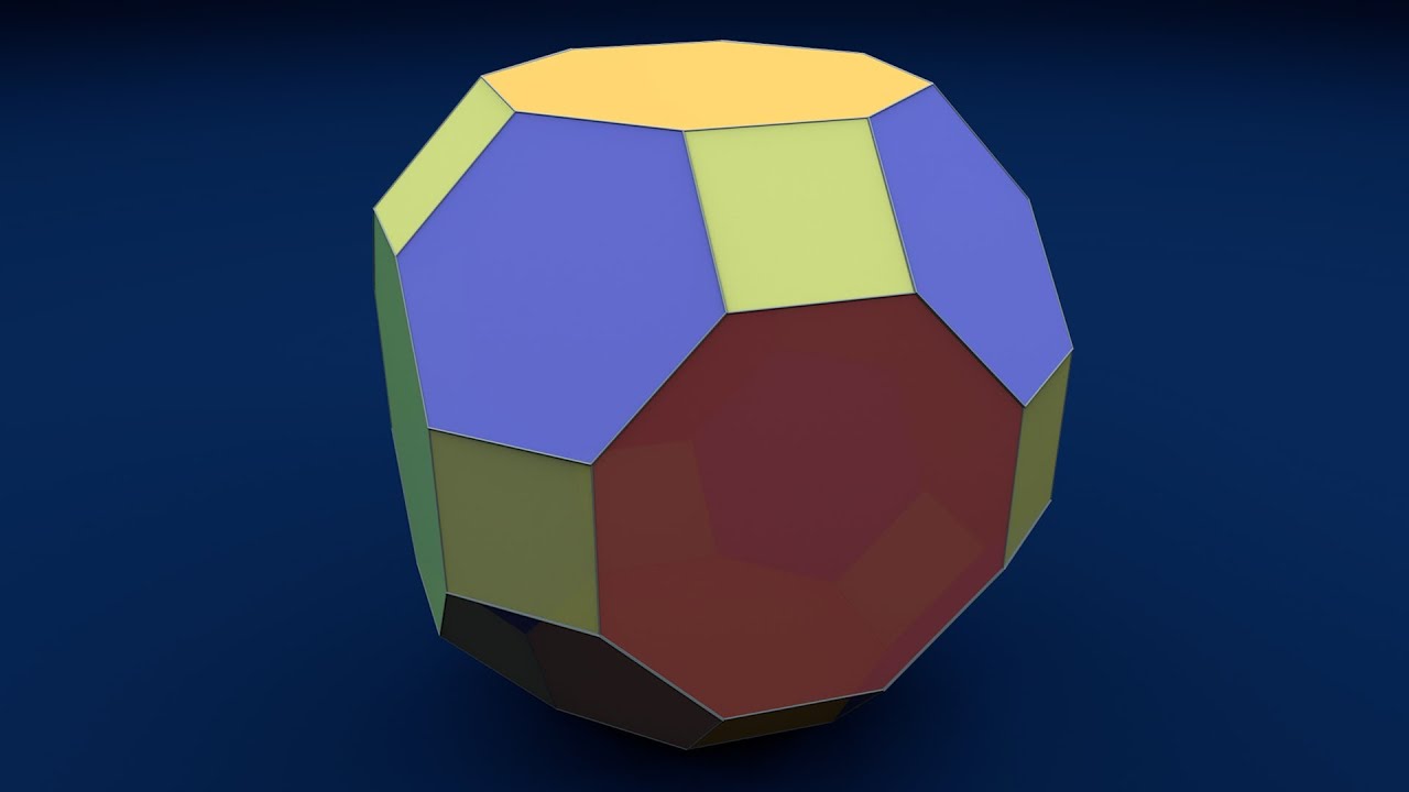 Make 3D Solid Shapes Great Rhombicuboctahedron / Ромбоусечённый