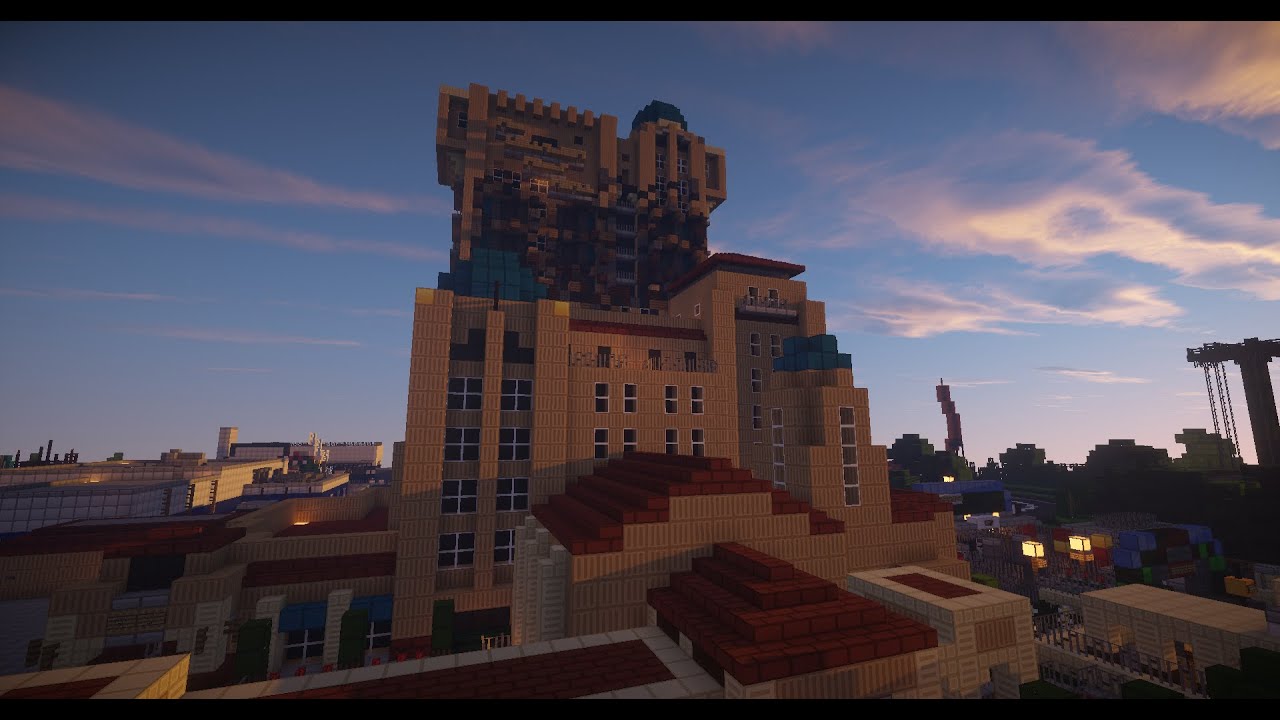 Minecraft Disneyland Paris Tower Of Terror (V2.0) YouTube