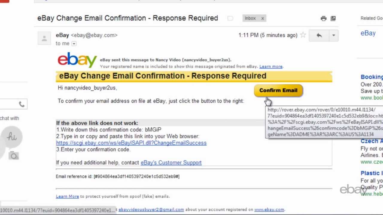 eBay Tutorials How to change your email address YouTube