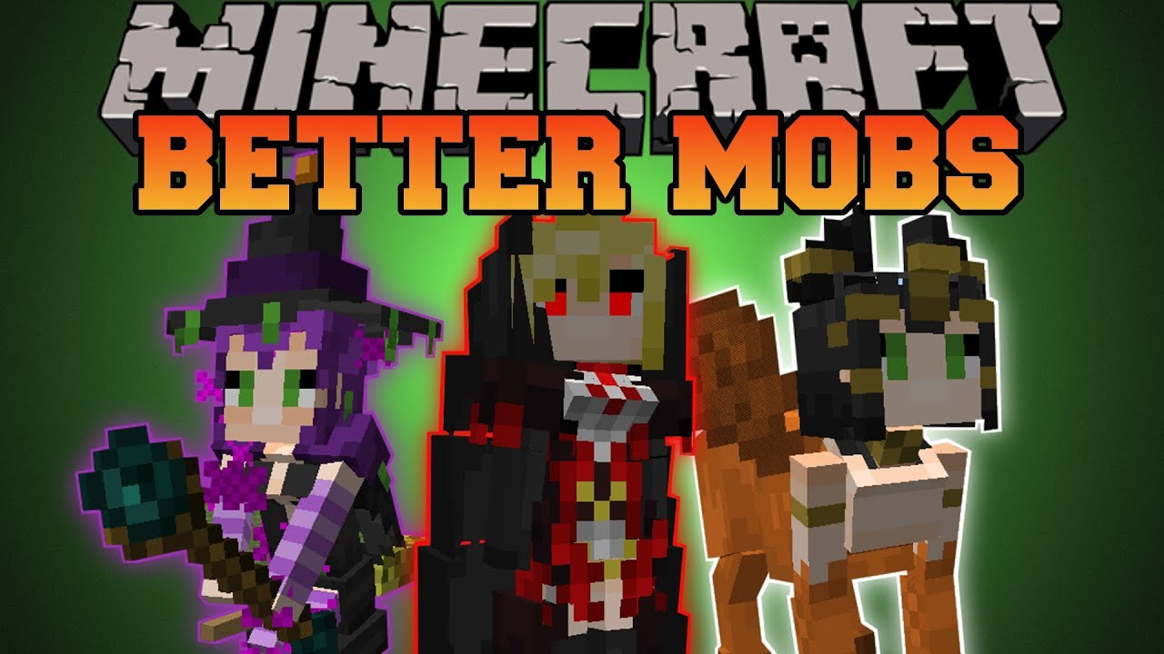 Minecraft BETTER MOBS! (TONS OF MOBS, MERCHANTS, UNIQUE ITEMS