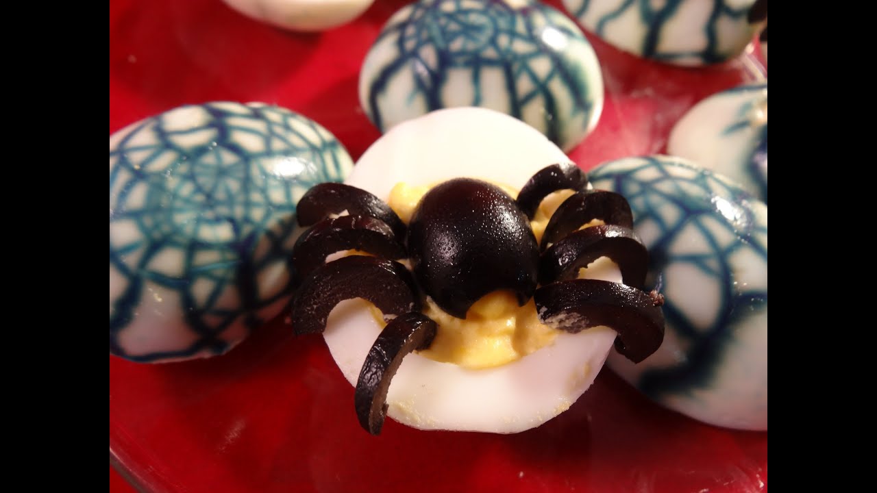 Spider Devilled Eggs and Spiderweb Eggs with yoyomax12 YouTube