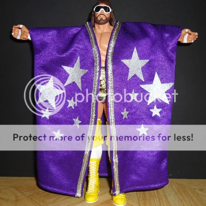 WWE MACHO MAN RANDY SAVAGE MATTEL W/ROBE + WWF TITLE BELT ONLY ONE ON