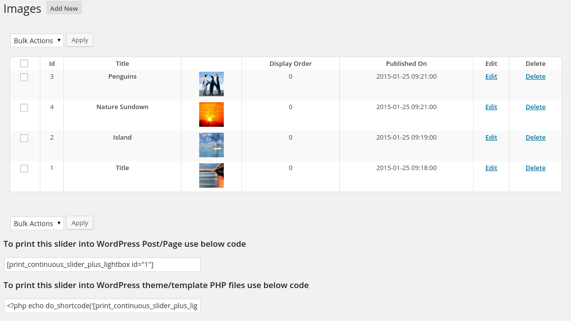 WordPress continuous image carousel with lightbox Pro I13  Solution