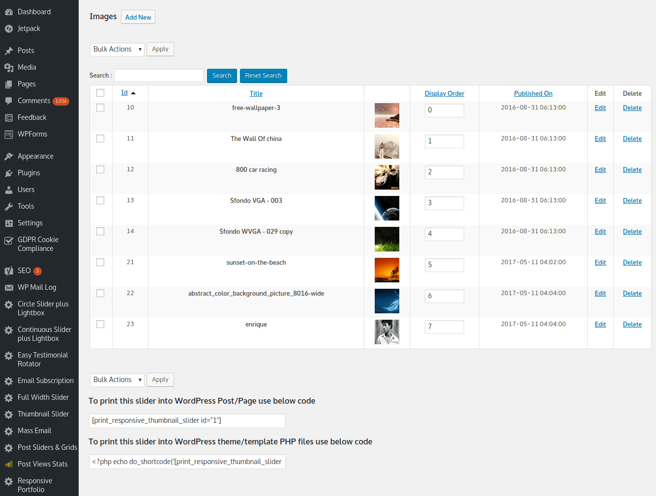 WordPress Responsive Thumbnail Slider Pro I13  Solution
