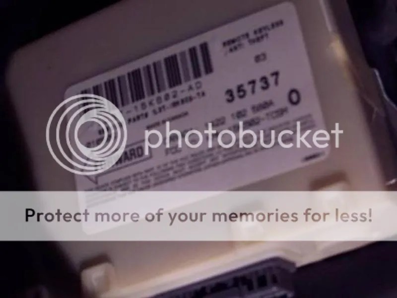 2005 F350 I get the code for my keyless entry..4x4 short box