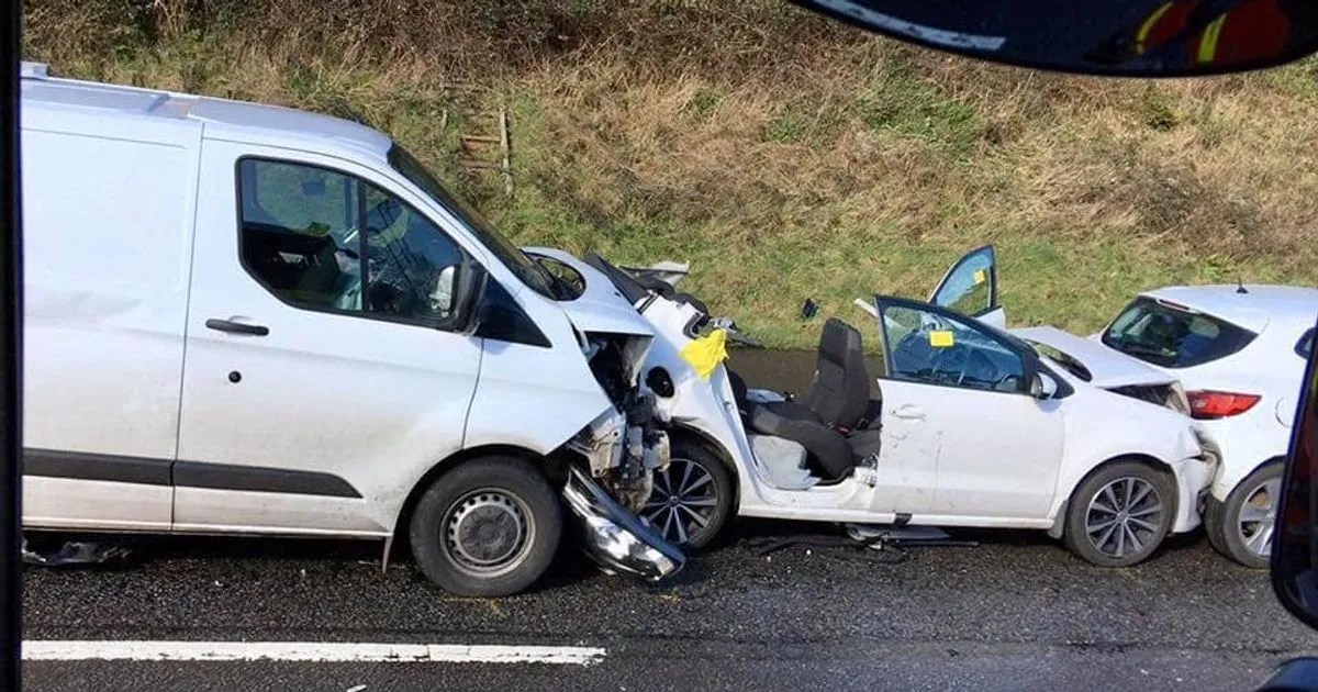 Aftermath of major M5 crash in Exeter that left eight injured Devon Live