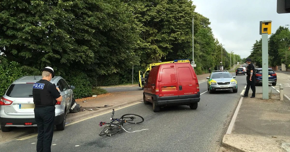 Cyclist hurt as car crash blocks major road Devon Live