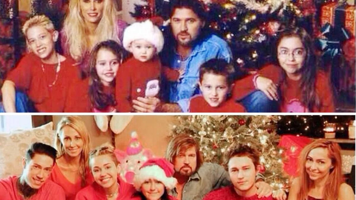 Miley Cyrus family Christmas photo shows the star in her younger years