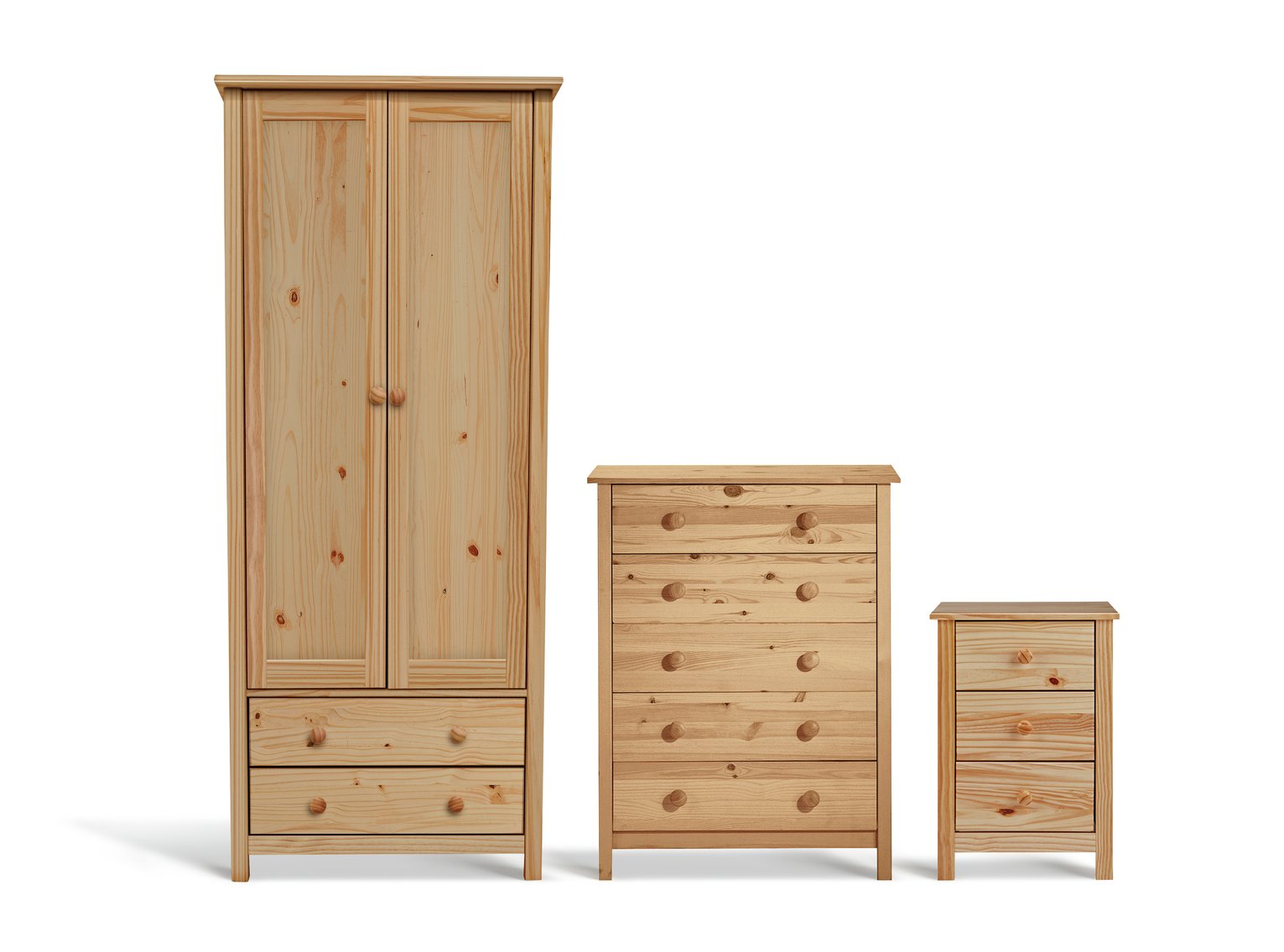 Argos Home Scandinavia 3 Piece 2 Dr Wardrobe Package Pine (5981612