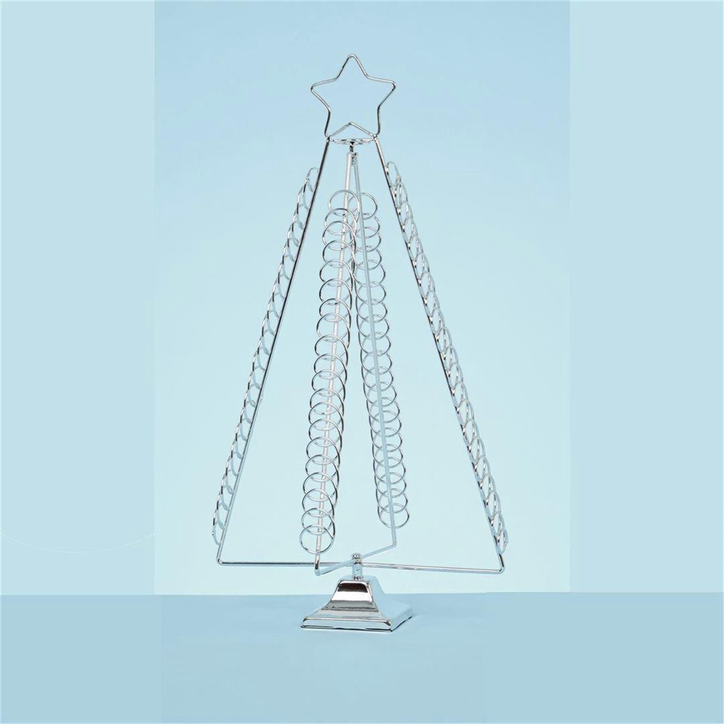 Premier Decorations 50cm Christmas Tree Card Holder Chrome (7196137