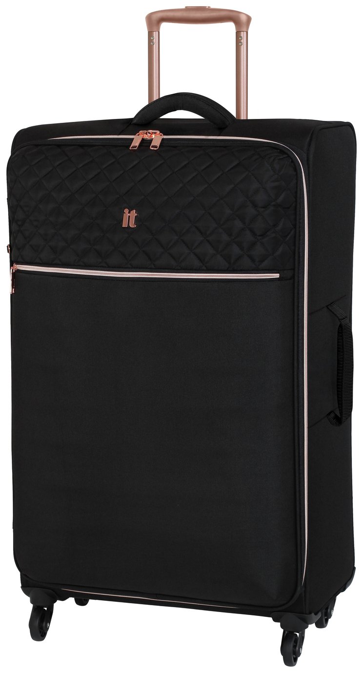IT Luggage Large Expandable 4 Wheel Suitcase Black (8371621) Argos