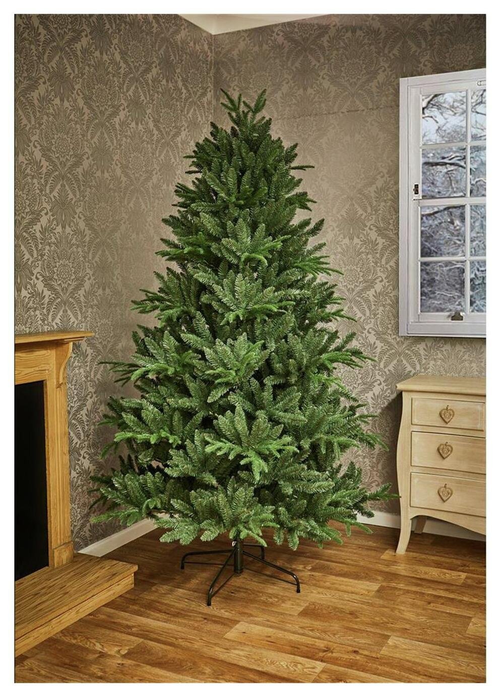 Premier Decorations 7ft Christmas Tree & Metal Stand Green (8618834
