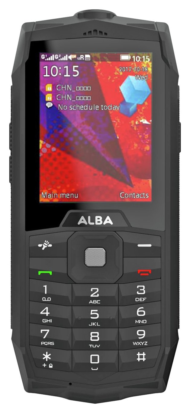 SIM Free Alba Rugged 2.4 Mobile Phone Black (8898726) Argos Price