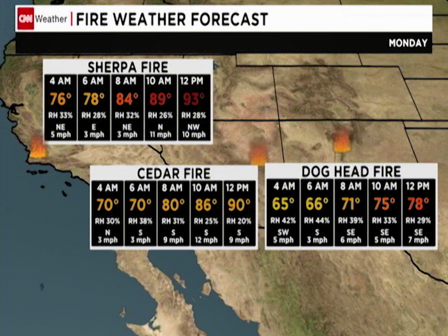 Map Of Dog Head Fire Maping Resources