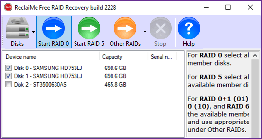 Free RAID 0 Recovery