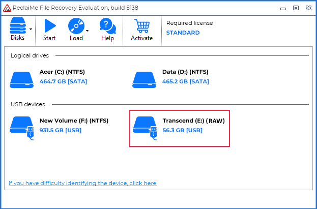 ReclaiMe RAW file system recovery /home/kOoLiNuS