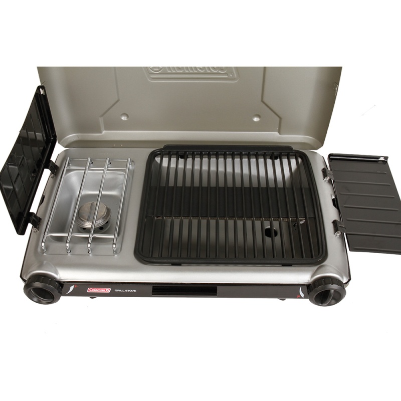 Coleman Deluxe Tabletop Propane 2In1 Grill/Stove 2 Burner