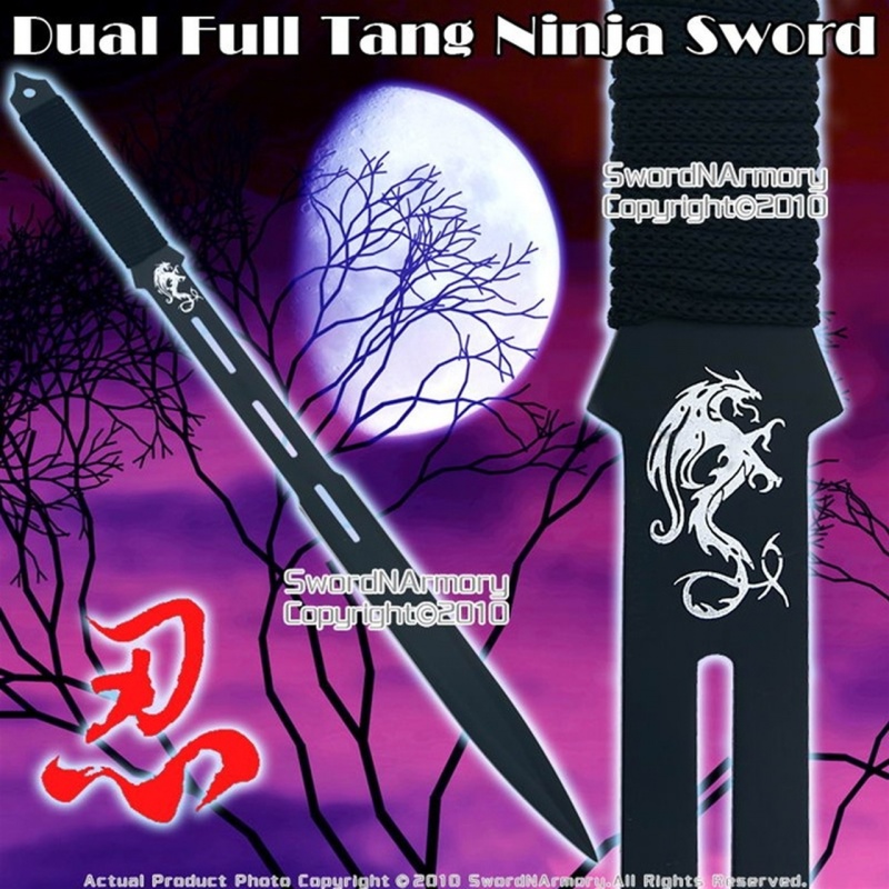 Ninja Short Spear Large Kunai Swords Machete W/ Sheath
