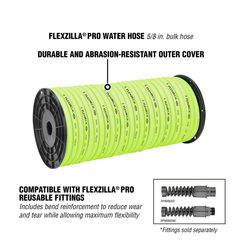 Flexzilla® Pro Water Hose, 5/8″ X 250′, Plastic Spool, Zillagreen®